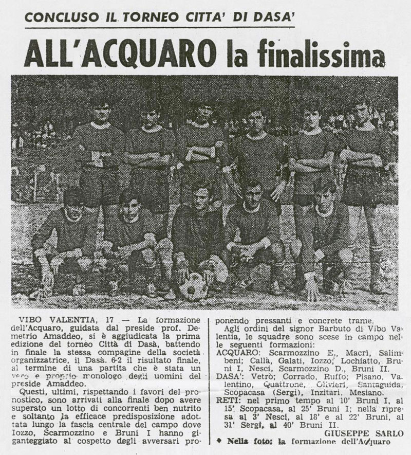 Torneo Dasa' (17 Luglio 1969)